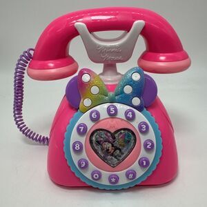 Disney Minnie Mous Talking Happy Helpers Play Phone Pretend Toy Tested! WORKS VG